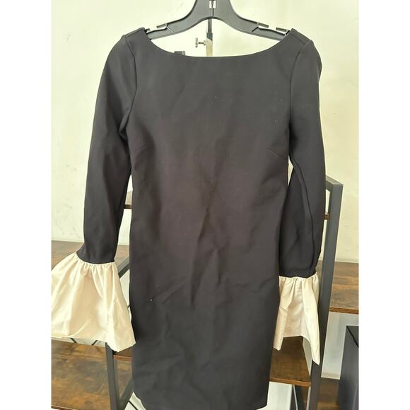 STAUD Hawthorne Taffeta-Trimmed Mini Dress Black S - Picture 2 of 4